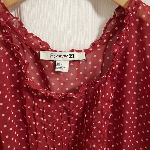 Sale! Forever 21 Polkadot Top - Picture 2 of 3